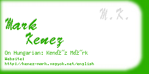 mark kenez business card